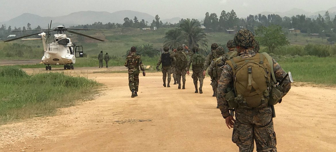 联合国维和特派团的危地马拉和孟加拉国特遣队在刚果民主共和国东部的